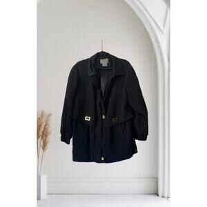 Ladies NY Classics Polyester Pea Coat Jacket Size Small